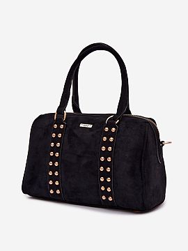 Everyday handbag Step in style  Large women\'s handbag in the shape of a suitcase made of eco-suede is an elegant and practical accessory for women who appreciate style and
