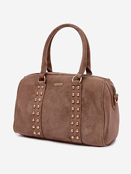 Everyday handbag Step in style  Large women\'s handbag in the form of a suitcase made of eco suede is an elegant and practical accessory for women who appreciate style and 