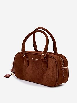 Everyday handbag Step in style  Small women\'s handbag in a briefcase style made of eco-suede is a fashionable and elegant accessory, perfect for everyday use and special o