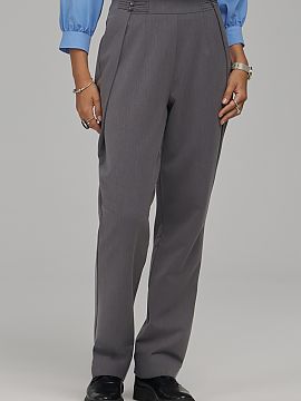 Women trousers Nife  Women\'s trousers with a regular cut are an elegant proposal that combines a classic form with original details. The model with a medium wai