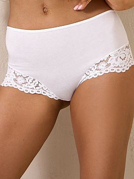 Panties Róża  Women\'s Pure Promise No. 33 briefs are a classic model in a timeless white color, combining the comfort of soft cotton with subtle, feminin
