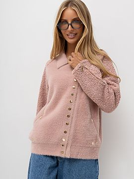 Jacket Factory Price  Women\'s boucle jacket is a stylish option for the transitional autumn-spring season. The model is made of a material that is a combination 