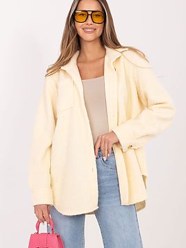 Jacket Rue Paris  Women\'s boucle knit jacket is a stylish proposal for the transitional season, perfect for everyday casual stylizations. Made of material wi