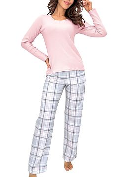 Pyjama Donna  Women\'s pajamas Dani Long is a classic set that provides comfort during sleep and home relaxation. Made of soft-touch cotton, it combines c