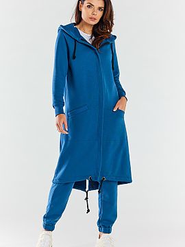 Sweatshirt Infinite You  Long sweatshirt with long sleeves and a hood. Sweatshirt fastened with a covered zipper. Front pockets. Perfect sweatshirt for colder days. 