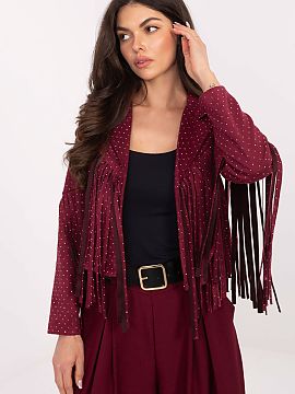 Jacket Italy Moda  Women\'s transitional jacket in a casual style is an impressive combination of comfort and original design. The model made of a blend of pol