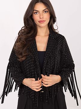 Jacket Italy Moda  Women\'s transitional jacket in a casual style is an impressive combination of comfort and original design. The model made of a blend of pol