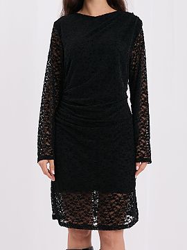 Evening dress Rue Paris  An elegant cocktail dress made of velvet lace is an ideal choice for parties, ceremonies, and special occasions. The pencil cut emphasizes f