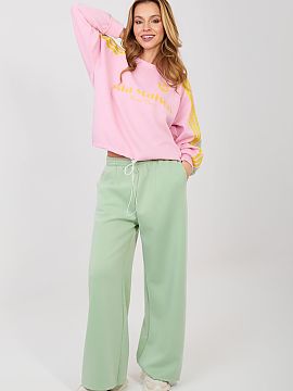 Set Rue Paris  Stylish tracksuit set in a casual version is the perfect proposal for everyday wear. Comfortable yet fashionable set consists of a long-slee