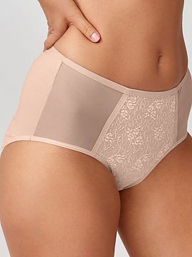 Panties Azal  Blanka briefs are a combination of classic elegance and everyday comfort. Delicate lace and transparent mesh inserts give them a subtle, fem