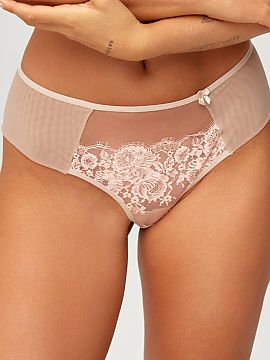 Brazilian style panties Azal  Brazilian panties Sara are a combination of subtle elegance and sensual feminine style. The beige shade harmoniously complements the color o