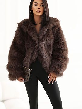 Jacket Factory Price  An elegant women\'s jacket with a fur texture is a stylish proposition for the autumn-winter season. Its original material structure gives t