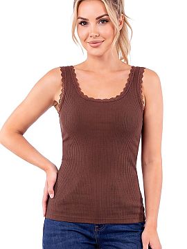 T-shirt Donna  The women\'s undershirt Donna 109 is a combination of comfort and feminine style. Made of ribbed fabric containing 95% cotton and 5% elastan