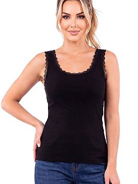 T-shirt Donna  The women\'s undershirt Donna 109 is a combination of comfort and feminine style. Made of ribbed fabric containing 95% cotton and 5% elastan