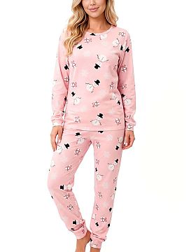 Pyjama Donna  The women\'s Christmas Snowman Long pajamas are the perfect choice for women who appreciate comfort and a cozy style during sleep and home r