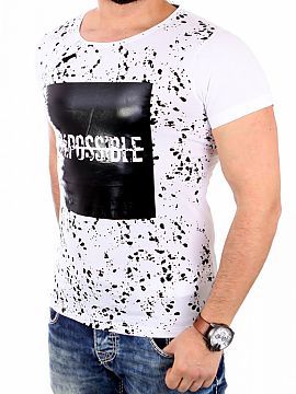 T-shirt YourNewStyle  Men\'s short-sleeved T-shirt. Front with pattern and print.   Composition: 100% cotton