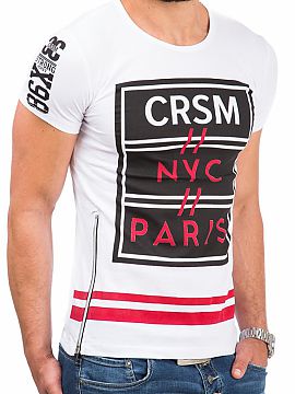T-shirt YourNewStyle  Men\'s t-shirt with short sleeves. On the front interesting print. Back smooth white.   Composition: 100% cotton