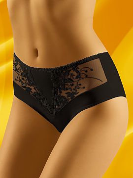 Panties Wolbar  Modelling panties with higher waist. They cover up minor figure imperfections, flatten the sides and correct the hip line. Smooth, decorated