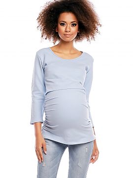 Maternity tunic PeeKaBoo  Simple maternity tunic with 3/4 sleeves and a boat neckline sewn with future mums in mind. Perfect during pregnancy and breastfeeding. A hid