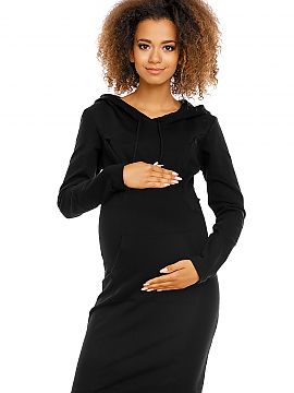 Pregnancy dress PeeKaBoo  Original and functional dress for pregnant and breastfeeding women. Dress with hood sewn from a pleasant to the touch and comfortable to use