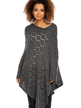 Poncho PeeKaBoo  Elegant, openwork poncho ideal for cool evenings of the ending summer or autumn days. Lightweight and at the same time warm oversize solutio
