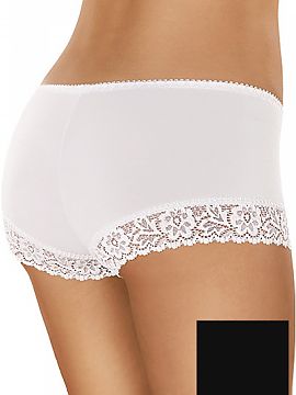 Shorts Gabidar  Cotton boxer briefs in black, which perfectly raise and emphasize feminine shapes. Decorated with soft, subtle lace. They adhere perfectly t