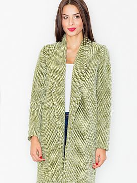 Coat Figl  Coat in an interesting color made of great quality materials with a classic cut. Simple, versatile form, which gives the possibility of vers
