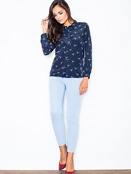 Women trousers Figl  Elegant cigarette pants 7/8 length. Classic, very feminine cut for every occasion. Trousers come in a few colour variants. Match perfectly w