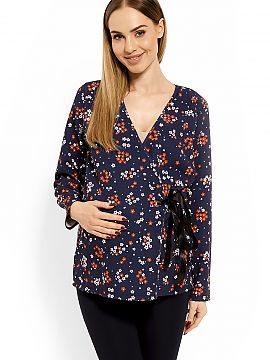 Maternity blouse PeeKaBoo  Blouse with envelope neckline. Blouse tied with the possibility of adjustment. Can also be worn after pregnancy. Soft woven material.