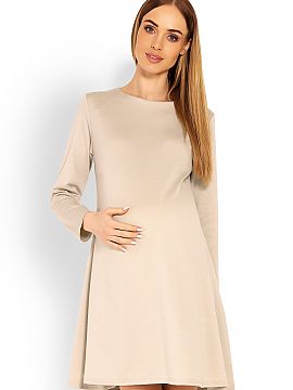 Pregnancy dress PeeKaBoo  Loose-fitting dress with long sleeves. Dress with trapezoidal cut.



