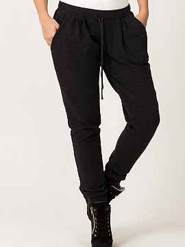 Tracksuit trousers Tessita  Sweatpants made of sweat fabric in dark grey, at the bottom finished with a wide hem, which is about 10 cm wide. Very fashionable and comfor