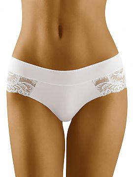 Shorts Wolbar   Female shorts.
 - made of smooth knitwear and tempting lace.
 - waist and front of legs laser cut
 - made of high quality material
