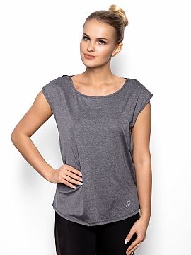 Blouse Eldar  Stylish blouse from the Fit by Eldar collection, completely plain at the front, while the back is decorated with a large part of mesh tulle 