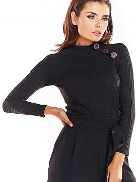 Jumper awama  Fitted half-golf with long sleeves, is a perfect complement to the office stylization in the autumn-winter issue. Made of elastic and very p