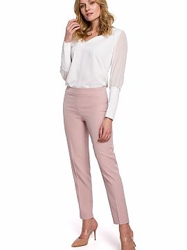 Trousers Makover  Straight-cut trousers with straight legs is a timeless proposition for classic fans. This model is worth having in your wardrobe. Paired wit