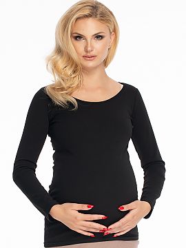 Maternity blouse PeeKaBoo  Elegant maternity blouse with a classic cut. Can be worn also after pregnancy. Blouse with round neckline.
