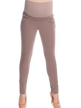Maternity pants PeeKaBoo  Trousers with non-compressive belt. Fitted trousers with stitching on the legs.
