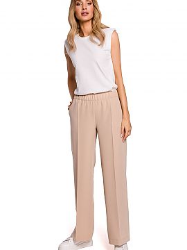 Trousers Moe  When timeless elegance meets everyday style such wonderful items of clothing as these trousers are created. Traditional wide legs with pleat
