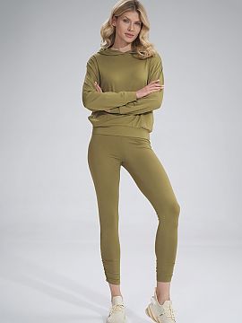 Long leggings Figl  Leggings with a creased leg. Wide rubber band at the waist.