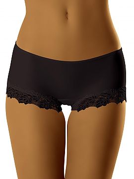 Shorts Wolbar  Lovely, smooth shorts finished on legs with beautiful, floral lace. Made of high quality, soft, elastic fabric.