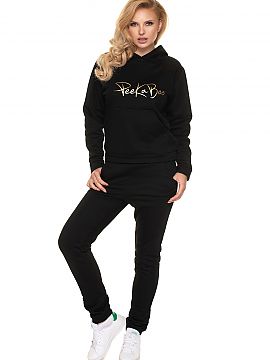 Set PeeKaBoo  Sweatshirt set with hood. PeeKaBoo logo on front. Tracksuit made of soft material.
