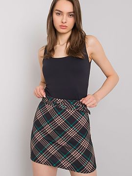 Short skirt Italy Moda  Checked mini skirt with a covered zip. Perfect for many stylings.
