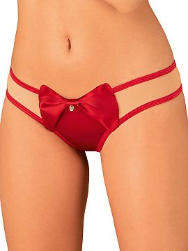 T-backs Obsessive  Extremely delicate satin with elastic properties, beautiful ruby color and this impressive bow... Rubinesa is a thong that catches the eye. 
