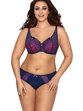 Panties Axami  Soft and super comfortable satin microfiber panties decorated with lace and contrasting lining.