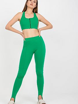 Long leggings BFG  Green leggings with high waist and wide rubber band. Perfect for many stylings.