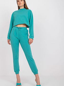 Tracksuit trousers BFG  High-waisted sweatpants, slip pockets on the sides. Pants with a tie at the waist.