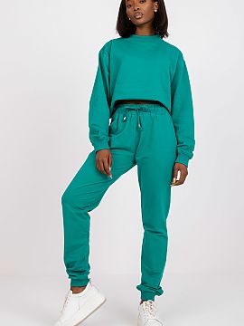 Tracksuit trousers BFG  High rise sweatpants with side slash pockets. Pants with drawstring waist.