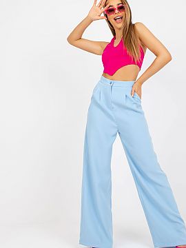 Trousers Xsapienza  Long high-waisted women\'s pants with a zipper and button closure. On the sides slip pockets. Perfect for a wide range of styling.