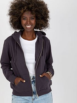 Sweatshirt BFG  Women\'s long-sleeved, zippered sweatshirt. Hooded sweatshirt, with slip pockets on the front.