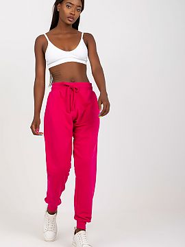 Tracksuit trousers BFG  Sweatpants with elastic waistband, slip pockets on the sides. High-waisted pants with a tie at the waist.